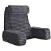 ENITYA 22" XL Back Pillow for Bed Sitting Up, Reading Pillow with Armrests & Big Pockets, Soft Back Support Chair, Ideal for Watching TV, Gaming, Nursing, Resting, Post Surgery, Dark Grey
