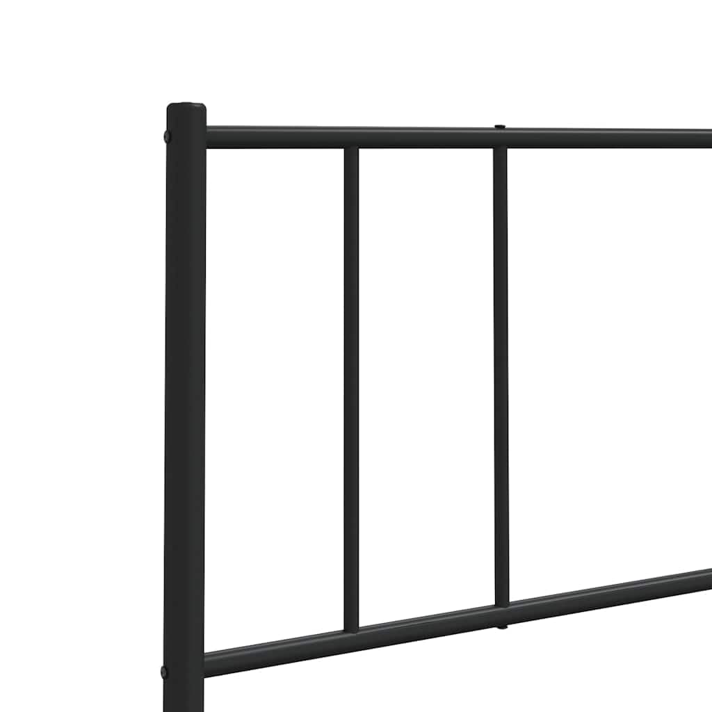 Testata di ricambio in metallo nero, 140 cm, in acciaio verniciato a polvere, per telaio del letto, robusta headboard per camera da letto, bed headboard solo con gambe stabili, cabecera de