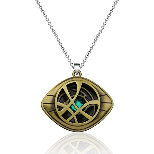 Pendentif œil d'Agamotto FAADBUK collier en pierre pour fan de Doctor Strange