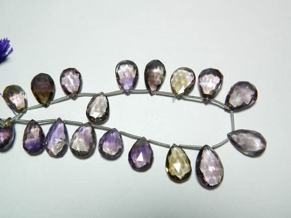 Faceted pear beads amétrine véritable pour corriger le manque d'éclat de vos bijoux