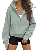 AUTOMET Womens Hoodies Fleece Fall Fashion Outfits Workout Sweatshirts Y2k Winter Zip Up Jackets Oversized Tops Clothes 2026 Greygreen S