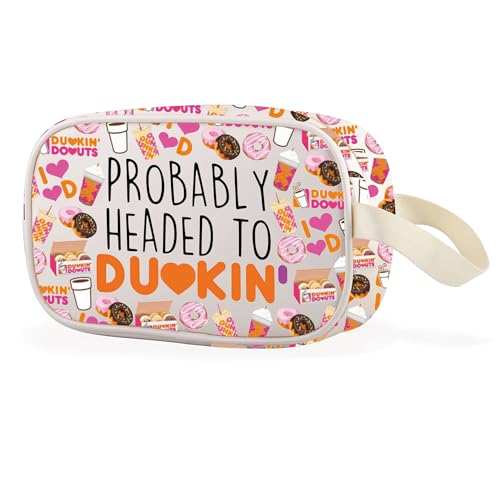 WCGXKO Probably Headed Clear Makeup Bag with Zipper Donut Lover Gift Coffee Refreshment Merch (Coffee Cbag)