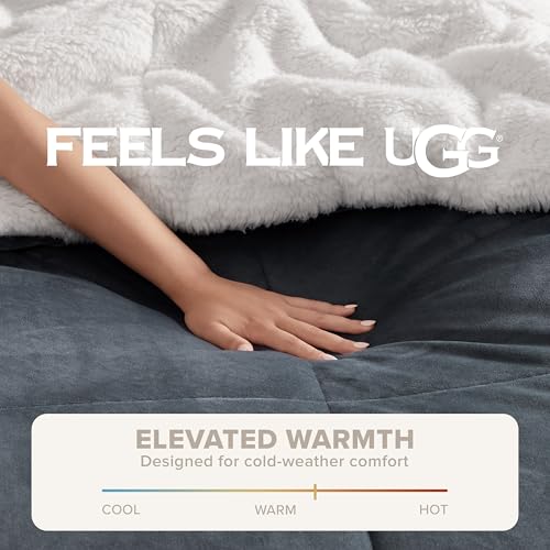 UGG Blissful Queen Comforter Set, Cozy & Reversible, 3-Piece, Imperial Blue - image 4