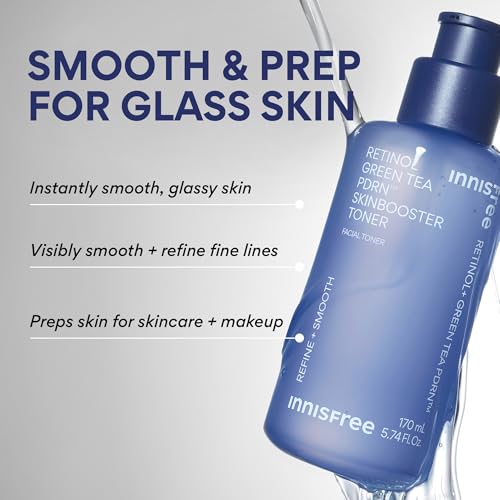 innisfree Retinol Green Tea PDRN Toner for Glass Skin, Fine Lines, and Smooth Skin, Inspired by Korean PDRN Treatment