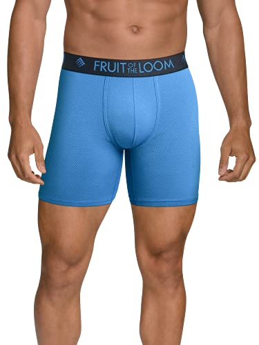 Image of Fruit of the Loom Men's 3-Pack Breathable Long Leg Boxer Brief