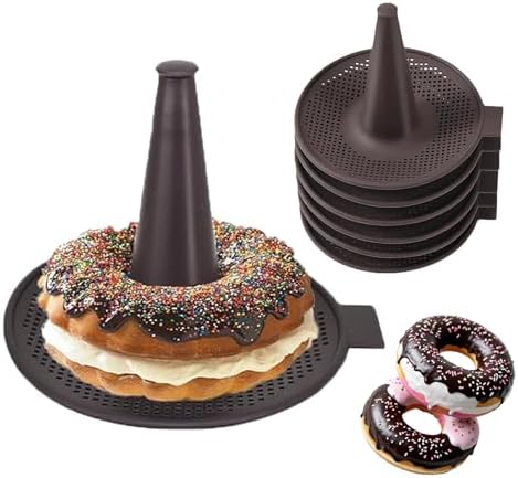 6-Piece Silicone Donut Pan & Bagel Mold Set for Baking - Non-Stick Pastry Molds for Doughnuts, Cakes, Mousse, Easy to Use