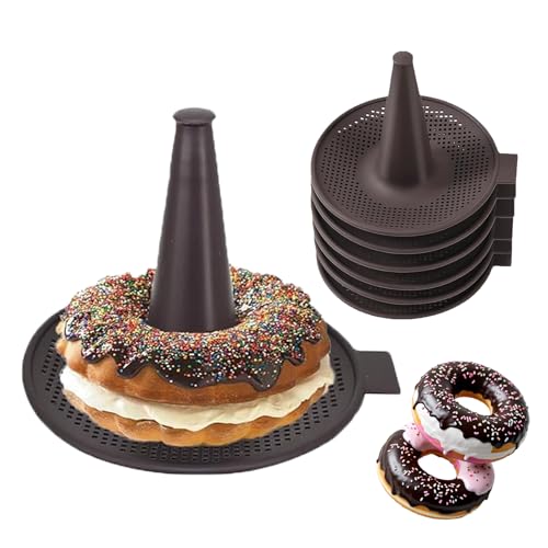 CJQINGRUN 6-Cavity Silicone Donut & Bagel Pan Set Non-Stick Doughnut Mold for Baking Homemade Pastry Maker Easy Clean Oven Safe