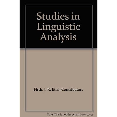 Studies in Linguistic Analysis