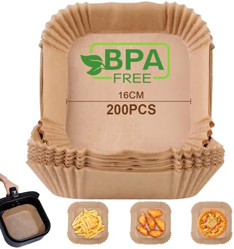 120 Pièces Air Fryer Disposable Paper Liner Feuilles De Papier De