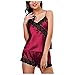 Générique Up Pyjamas Vêtements de Nuit Vêtements de Nuit Dentelle Sexy-Lingerie Soie Satin Babydoll Femmes Ensemble Vêtements Ronde