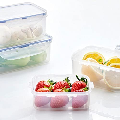 Kit Jogo 4 potes hermético tampa travas retangular porta papinha bebê sem BPA Lock&Lock 350mL