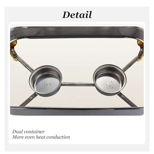 Scaldavivande in acciaio inox con termostato e manico per riscaldare gli alimenti in occasione di catering, feste e matrimoni