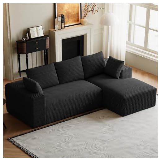 Boneless Modular Sofa with Chaise Lounge