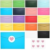 Contenuto della confezione: riceverete 90 mini buste colorate e 90 adesivi a forma di cuore. Le buste sono disponibili in 18 diversi colori, ogni colore è disponibile 5 volte. Le mini buste colorate hanno una dimensione di 11,5 × 8,2 cm, mentre gli adesivi a forma di cuore hanno un diametro di 2,5 cm. L'abbondante quantità è sufficiente per la maggior parte degli scopi e le varie esigenze