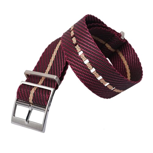 Correa de tela ajustable de 22mm y 20mm deportiva con bisel inclinado textil