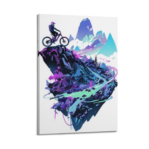 Décoration esthétique de vélo de montagne, affiche vintage pour vibrer au rythme du sport
