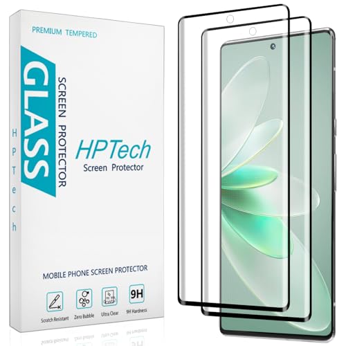 HPTech (2 Pack) Designed for Google Pixel 6 Pro Tempered Glass Screen Protector 3D Curved Full Screen Coverage Anti Scratch Bubble Free