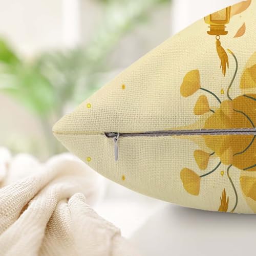 Housse coussin exterieur effet lin orange 50x50cm impression double face de qualité - 5