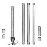 Brunnenspitze Set-Robustes 36 Zoll Rammbrunnenfilter-Brunnenbau Set,Verzinkter Stahl mit 60 Mesh Gewebe für Grundstückspflege und Grundwasserzugang im Gartenbereich(4m)