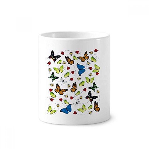 Porte brosse à dents en céramique blanche au design épuré de papillon volant haut de gamme