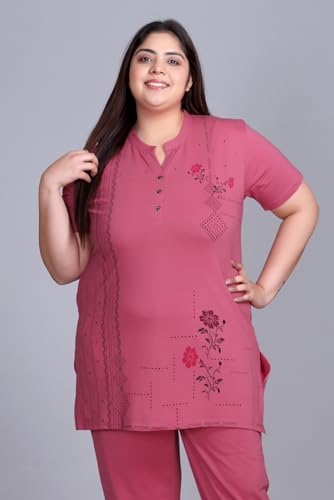 Image of In Love Women's Cotton Blend Plus Size Printed Kurti