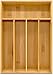 Utopia Kitchen Bamboo Silverware Organizer- 5 Compartments - Bamboo Drawer Organizer - Bamboo Hardware Organizer (Pack of 1)