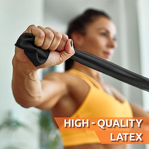 Vissco Active Band | Physical Resistance Band for Exercise, Workouts, Gym, Stretching, Yoga, Physical Therapy, Sports, Strengthening of Muscles & Joints - Extra Heavy Resistance (Black)