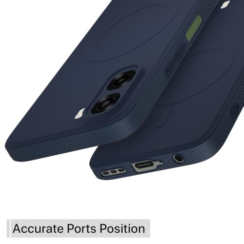 Image of Pikkme Back Cover for Oppo A6X 5G Soft Matte Silicone Mag-Safe Design (Mag-Safe Not Support) Camera Protection | Slim Fit Bumper Cover (Blue)
