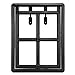 CFTGIW Plastic Magnetic Lock Pet Screen Door Dog Cat Safe Security Flap Door Gate for Pet SuppliesBlack A Type Go Fits All Window for Install Easy to to Used Into Screen DoorPet (Type A)
