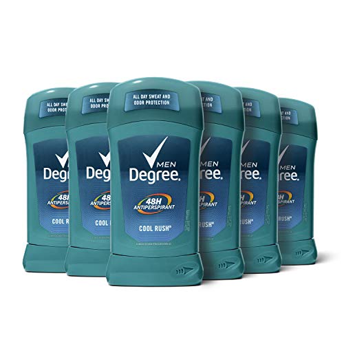 Image of Degree Men Antiperspirant Deodorant Stick Cool Rush 48 Hour Protection 2.7 oz (Pack of 6)