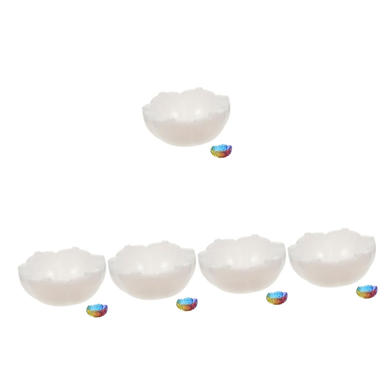 Angoily 5 Pezzi Stampo in Silicone per Tealight e Gioielli Fai da Te Antiaderente Flessibile e Facile da per Creazioni Resina Lucide e Decorazioni Personalizzate