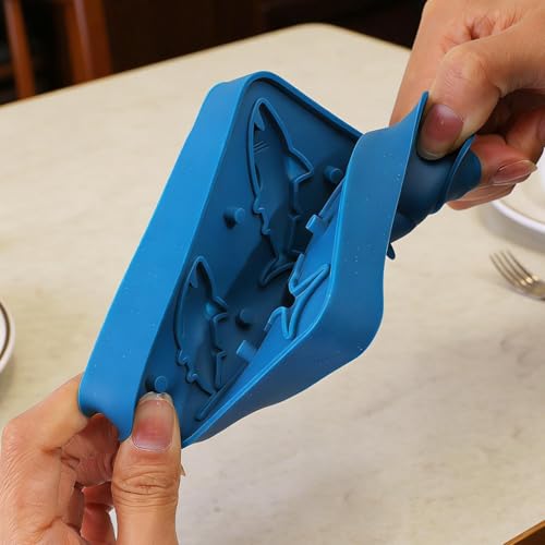 Molde de silicona para hielo en forma de tiburón 3D miniatura 6