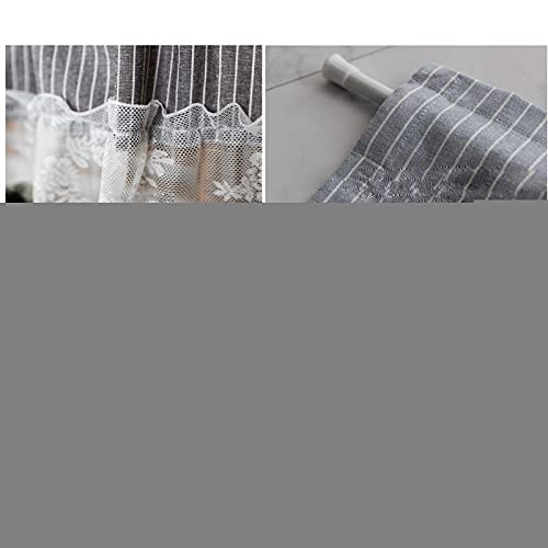 Cortina pequeña LUNEZY de algodón para cubrir ventanas bajas sin perder claridad 4