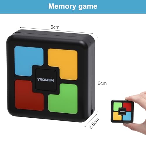 TNSLAND Brain Trainer Kinder Elektronisches Memory-Spiel, Reaktionsspiel mit Lichtern & Geräuschen, Tragbares Lernspielzeug Gedächtnistraining Spiele für Kinder, Reise & Knobelspiele ab 6-10