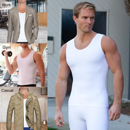 Image of Insta Slim ISPRO Slimming Muscle Tank Top Shapewear Compression Shirt for Men (Made in The USA)