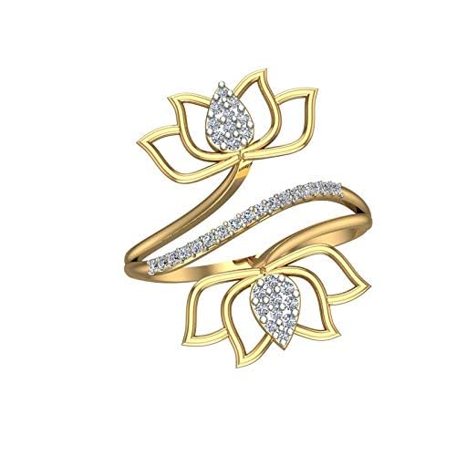 DISHIS 14k (585) Yellow Gold Simulated Diamond Ring for Women-Size 09 (B093HB6KCW) Amazon Price History, Amazon Price Tracker