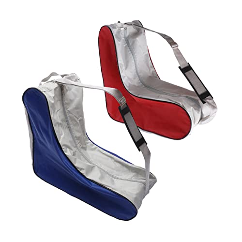 GRIRIW 2Pcs Heavy Duty Mesh Tote Bag for Roller Skates Durable Storage Container for Inline Skate Shoes for Adults Convenient Carrying Handles