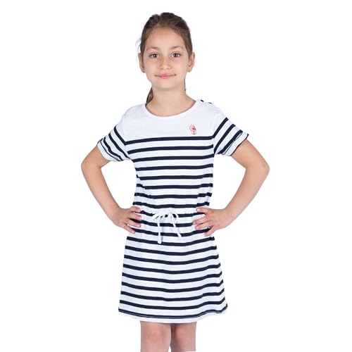 Robe QUIMPER Enfant Breizh Ocean pour Filles à Rayures Marin en Coton