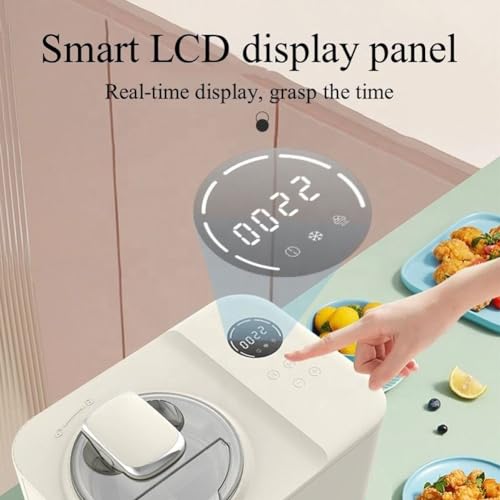 Eismaschine, Softeismaschine ohne Vorgefrieren mit LCD-Display, 1,2 Quarts Edelstahl-Innenraum, Maschine zur hausgemachten Eismaschine, leicht zu reinigen, for Kinder, Frozen Yogurt, Gelato, Sorbet – Bild 4
