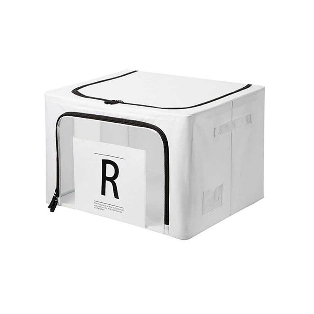 ETRGFTHU Clothes Storage Box Household Foldable Organizer Under-bed Debris/quilt Storage Large Capacity Design Strong(White)