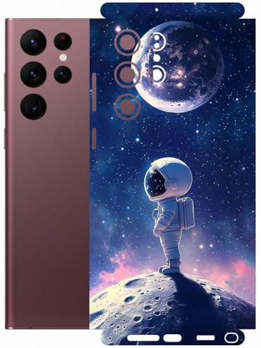 Image of AtOdds - Full Body Back Screen Guard Protector Film - Lamination Wrap Skin Sticker Compatible with Samsung Galaxy S22 Ultra | Scratchproof Matte Finish (Moon)