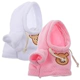 Toyvian 2pcs Small Plush Bear Doll Costume Stuffed Animal Outfit Girl Boy Plush Doll Hooded Sweater Clothes Cute Stuffed Animal Outfit Clothing for 6-8 Inch Stuffed Bears
