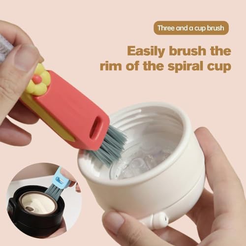 Image of 3 in 1 Cup Lid Cleaning Brush, Multifunctional Cleaning Brush Portable Cup Lid Cleaner for Bottle Gap Tight Spaces Cup, Portable Cup Lid Cleaner, 1 Pcs Green