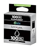  Lexmark Patrone Nr. 100XL Druckerpatrone, hohe Ergiebigkeit, 1 x Schwarz, 510 Seiten, Blister mit RF-Alarm, LRP