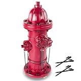Fire Hydrant for Dogs to Pee On, Prefdo 17 Inches Retro Fire Hydrant Statue, Resin Dog Fire Hydrant Pee Post, Puppy Pee Post Training Tool, Yard Garden Indoor Outdoor Statue (Large)
