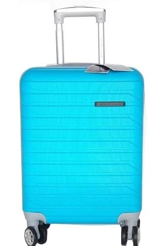 VICTOR LINE SRL Trolley Enrico Coveri Bagaglio a Mano 55x39x20 8 Ruote Ryanair EasyJet ESPANDIBILE (TURCHESE)