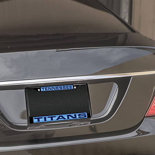 Nfl Rico Industries Tennessee Titans Black Black Laser Cut Chrome Frame 12" X 6" 12" X 6" Black Laser Cut Chrome Frame - Car/Truck/Suv Automobile Accessory #TOP1