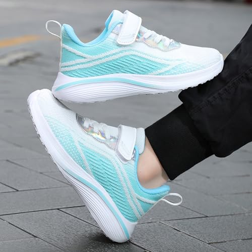 Zapatillas de moda infantiles con malla transpirable y cordones para correr 7