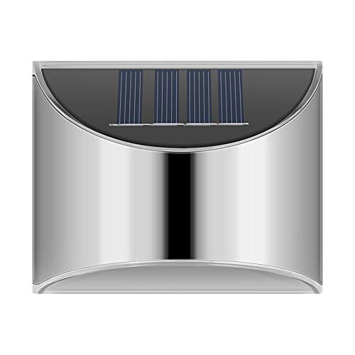 FREEHM Applique Murale Solaire à LED,Ip44 Etanche Lampadaire Eclairage De sans Fil Luminaire pour Jardin Porche Maison Garage Mur Escalier Patio LumièRe avec DéTecteur De Mouvement 5W(2 Pieces) Cover