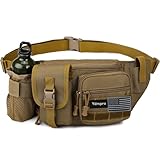 Tactical Fanny Pack，Military Waist Bag Hip Belt Bumbag Utility Bags for Fishing Hiking Hunting with Mesh...